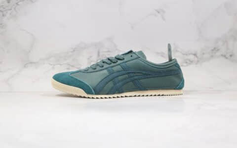 亚瑟士Asics Onitsuka Tiger NIPPON MADE纯原版本鬼冢虎深绿色羊皮手工鞋内置NFC芯片 货号：TH9J4L-8484