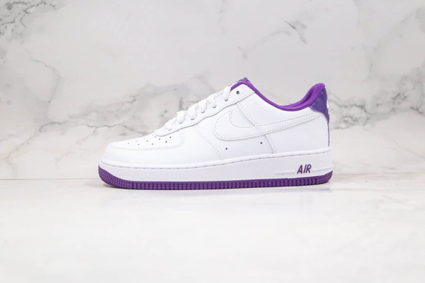 耐克Nike Air Force1 Low White purple纯原版本低帮空军一号电光暗紫色板鞋内置气垫原盒原标 货号：CJ1380-100