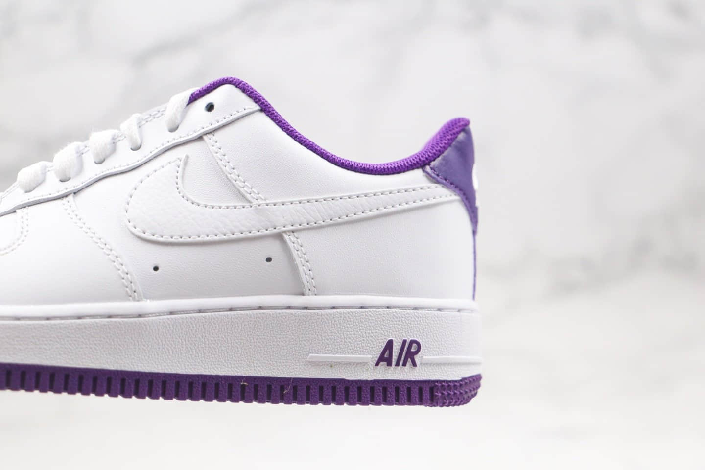 耐克Nike Air Force1 Low White purple纯原版本低帮空军一号电光暗紫色板鞋内置气垫原盒原标 货号：CJ1380-100