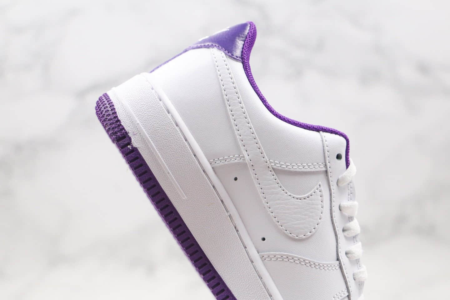 耐克Nike Air Force1 Low White purple纯原版本低帮空军一号电光暗紫色板鞋内置气垫原盒原标 货号：CJ1380-100