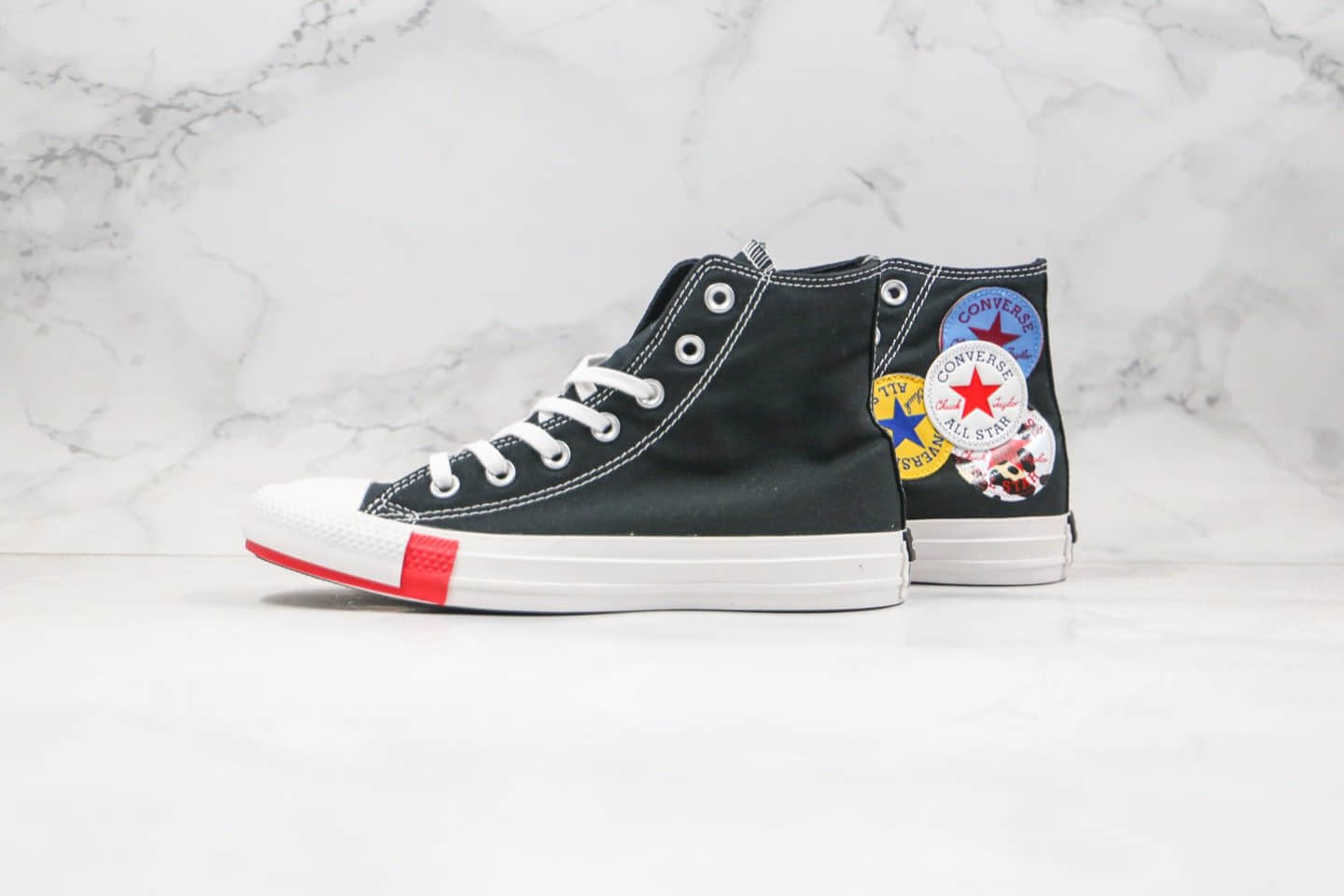 匡威Converse Chuck 1970s公司级版本高帮四标LOGO印花涂鸦拼色帆布鞋原鞋开模一比一打造 货号：166736C