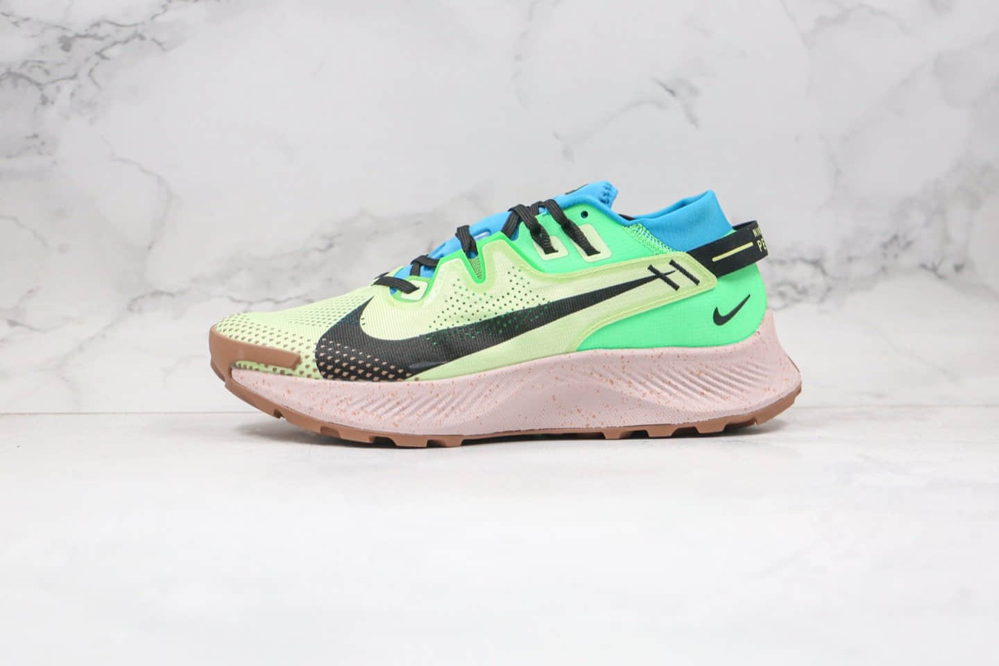 耐克Nike Zoom Pegasus Trall 2纯原版本登月二代绿蓝粉色马拉松越野跑鞋内置Zoom气垫支持长跑 货号：CK4305-700
