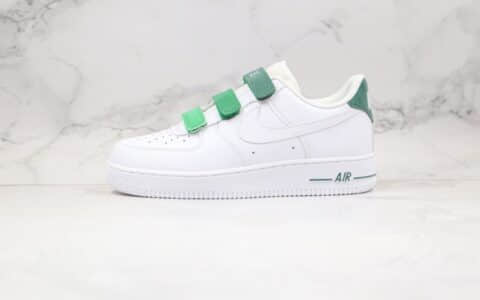 耐克Nike Air Force 1 Low纯原版本低帮空军一号魔术贴白绿色板鞋内置气垫 货号：898866-006