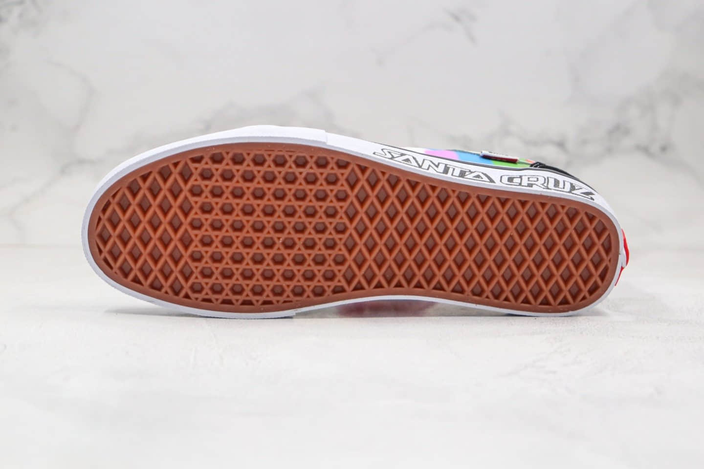 万斯VANS Old SKOOL Pro x Santa Cruz公司级版本低帮多彩渐变彩色扎染字母印花联名款麂皮板鞋原楦头纸板打造