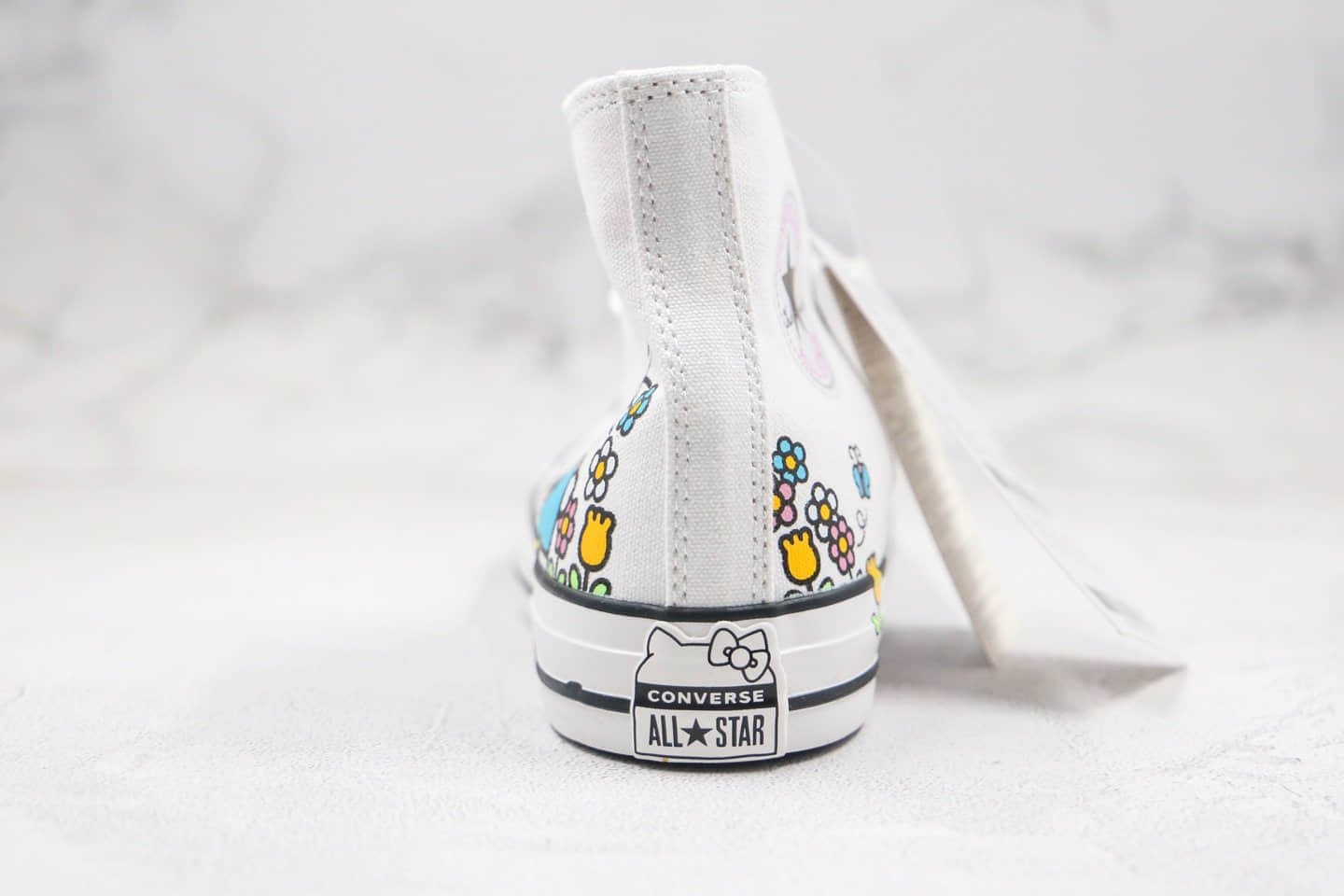 匡威Converse x Hello Kitty联名款公司级版本高帮kitty猫2.0帆布鞋原盒原标原楦头纸板打造 货号：164629F