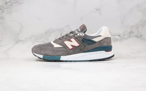 新百伦New Balance 998纯原版本灰红色NB998复古慢跑鞋原档案数据开发原盒原标 货号：M998CRA