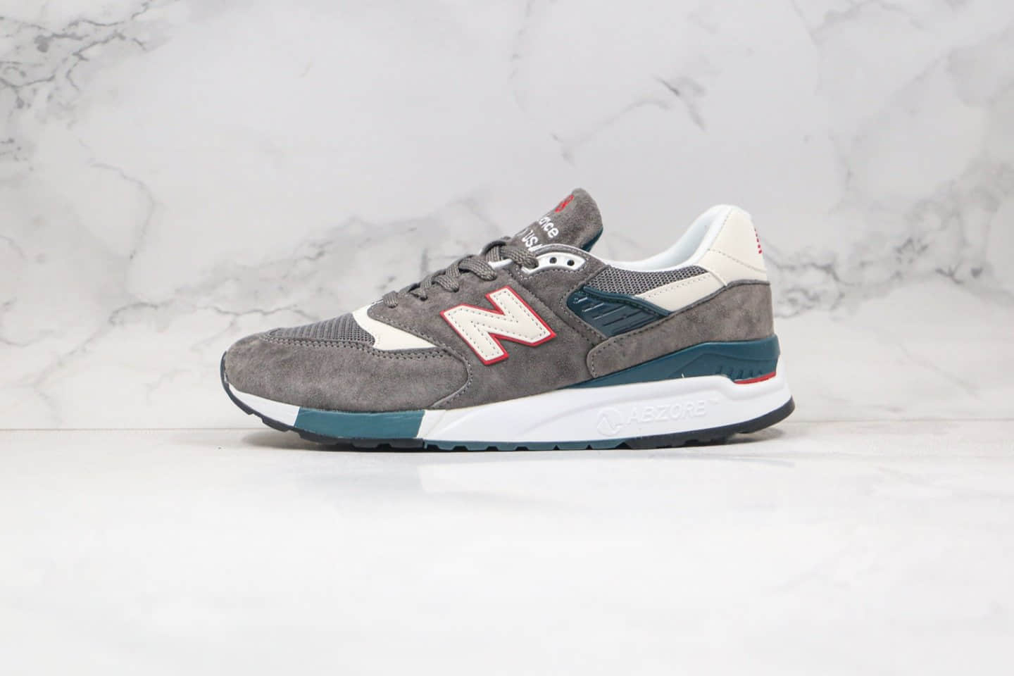 新百伦New Balance 998纯原版本灰红色NB998复古慢跑鞋原档案数据开发原盒原标 货号：M998CRA