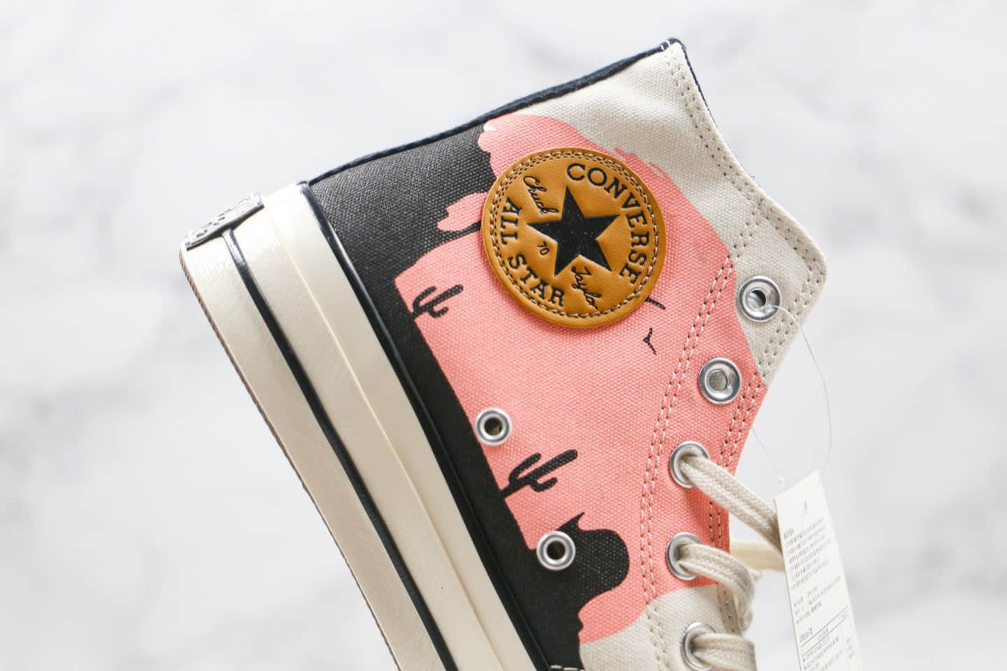 匡威CONVERSE Chuck 70公司级版本高帮赛马图案涂鸦帆布鞋原厂硫化大底正确PU硅蓝软中底 货号：169821C