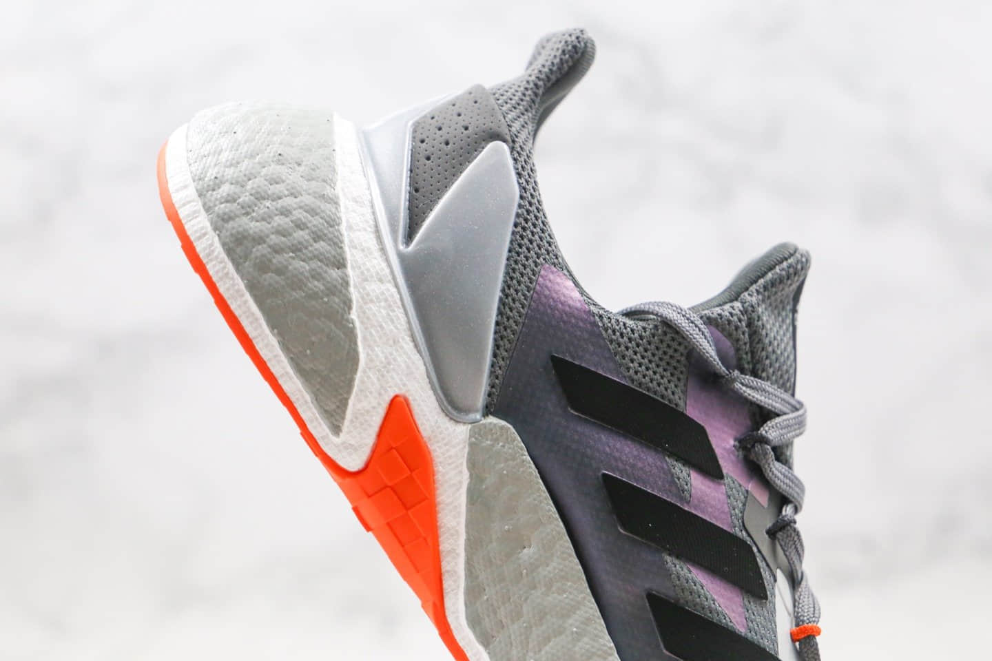 阿迪达斯Adidas Boost X9000L4纯原版本爆米花跑鞋X9000L4镭射灰色原鞋开模一比一打造 货号：FY2348