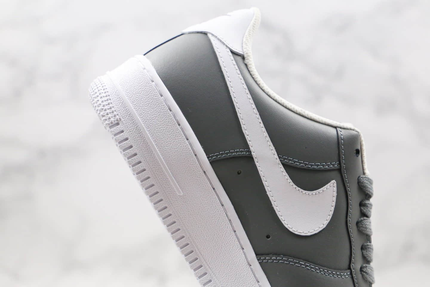 耐克Nike Air Force 1 Low Wolf Grey纯原版本低帮空军一号狼灰色板鞋内置全掌气垫正确鞋面卡色 货号：CK7803-001