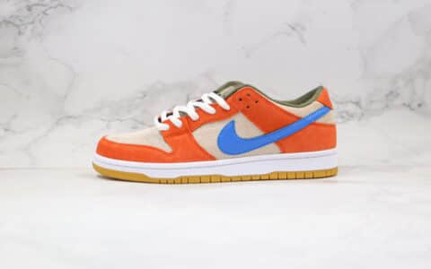 耐克Nike SB Dunk Low Pro Color纯原版本低帮SB DUNK灯芯绒棕蓝色板鞋内置Zoom气垫原盒原标 货号：BQ6817-201