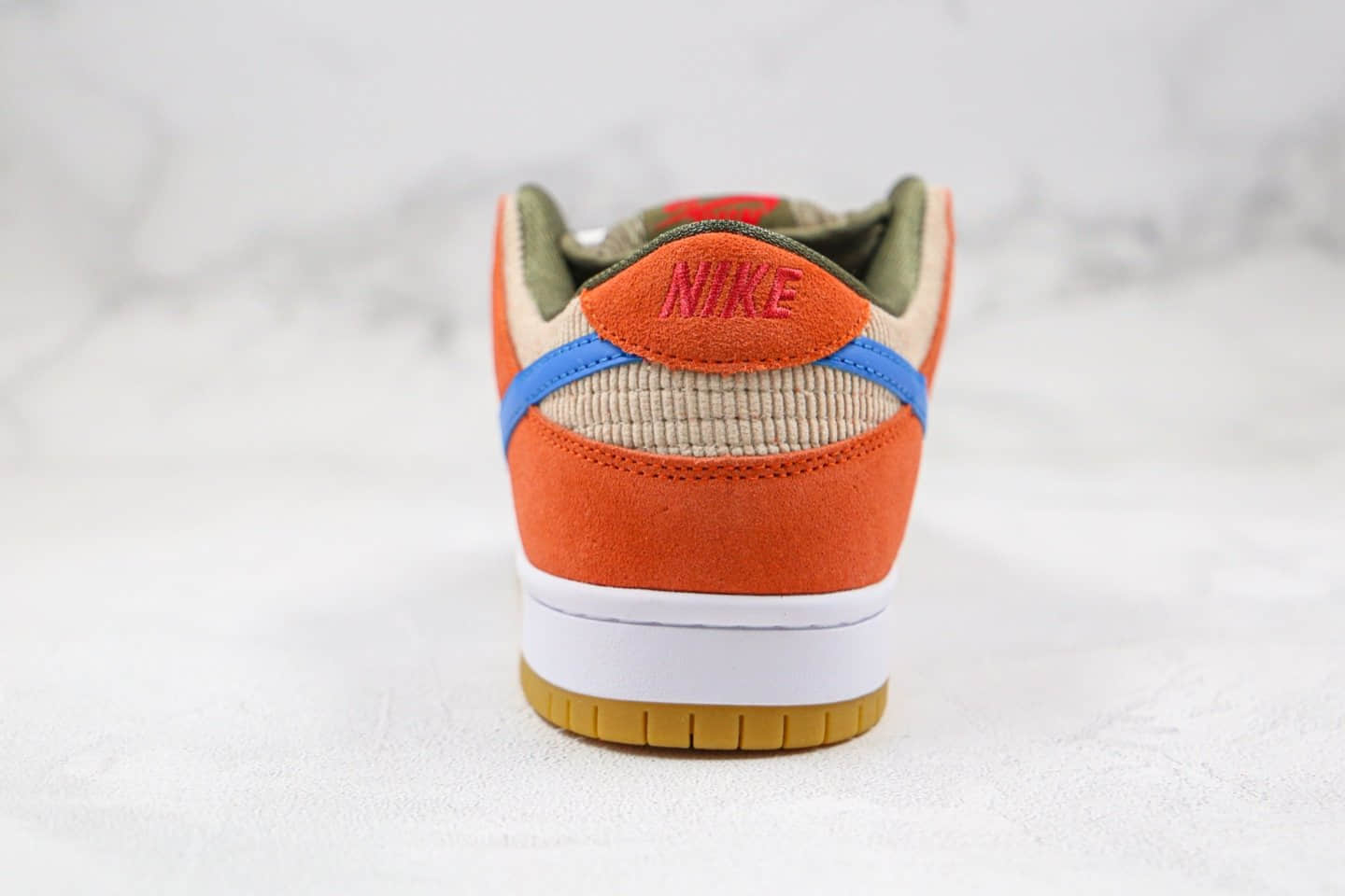 耐克Nike SB Dunk Low Pro Color纯原版本低帮SB DUNK灯芯绒棕蓝色板鞋内置Zoom气垫原盒原标 货号：BQ6817-201