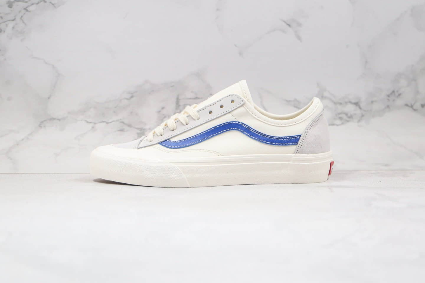 万斯Vans Style 36 Dencon SF公司级版本半月包头杀人鲸低帮板鞋白蓝色原厂硫化大底