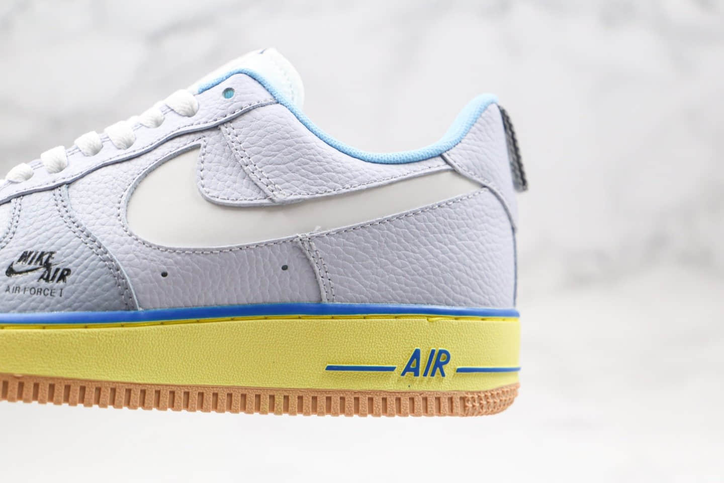 耐克Nike Air Force 1 Premium Blue pot cookies纯原版本低帮空军一号蓝罐曲奇蓝紫黄色板鞋内置气垫 货号：CV3039-102