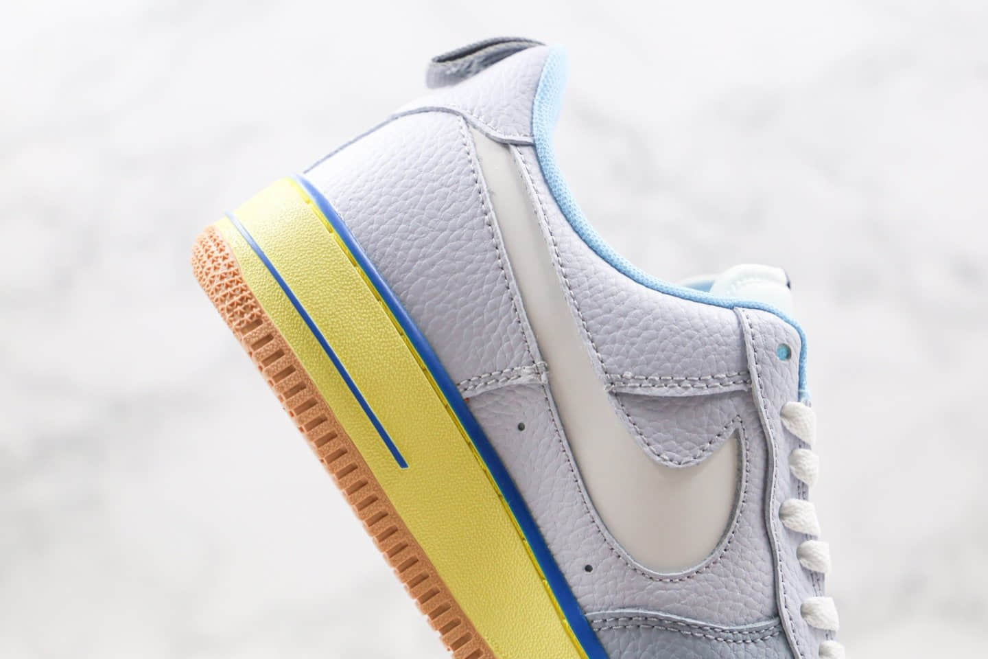 耐克Nike Air Force 1 Premium Blue pot cookies纯原版本低帮空军一号蓝罐曲奇蓝紫黄色板鞋内置气垫 货号：CV3039-102