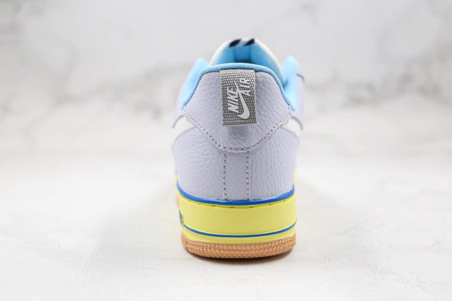 耐克Nike Air Force 1 Premium Blue pot cookies纯原版本低帮空军一号蓝罐曲奇蓝紫黄色板鞋内置气垫 货号：CV3039-102