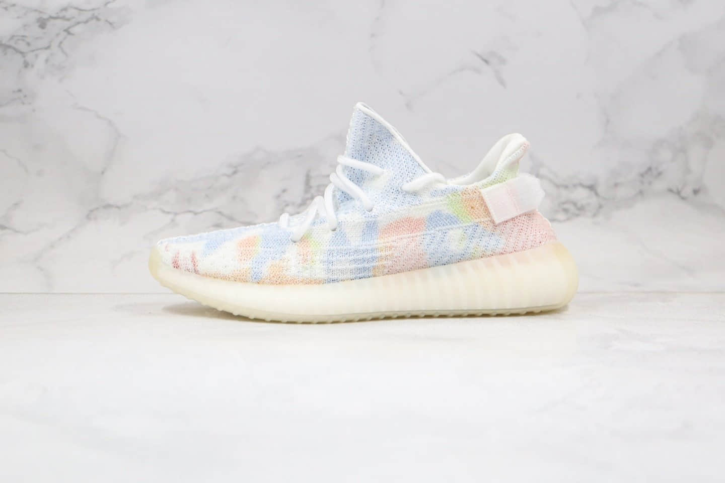 阿迪达斯Adidas Yeezy 350V2公司级版本椰子350爆米花亲友限定糖果扎染配色原楦头纸板打造 货号：SU0103