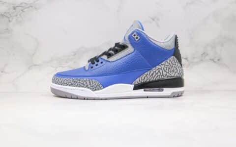 乔丹Air Jordan 3 Varsity Royal纯原版本爆裂纹皇家蓝AJ3篮球鞋原盒原标原档案数据开发 货号：CT8532-400