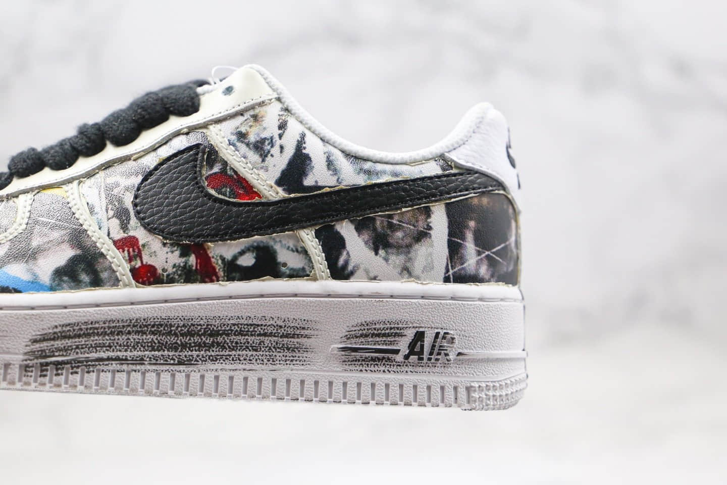 耐克PEACEMINUSONE x Nike Air Force 1 Para-noise纯原版本低帮空军一号权志龙联名款小雏菊刮刮乐二代反转配色内置气垫正确内层涂鸦 货号：DD3223-100