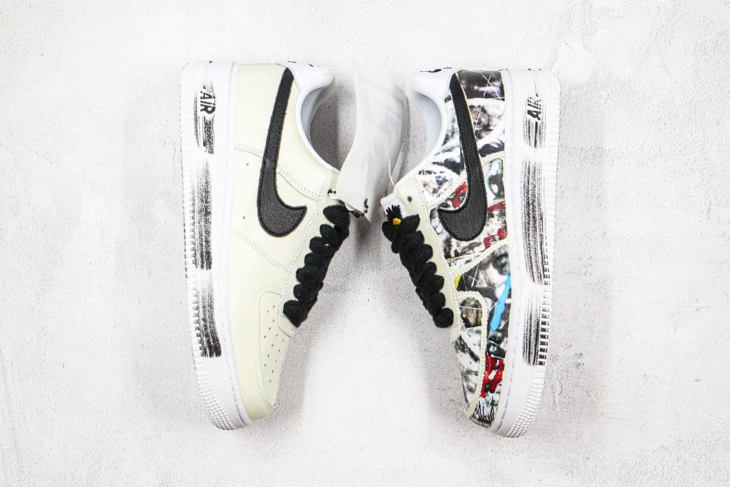 耐克PEACEMINUSONE x Nike Air Force 1 Para-noise纯原版本低帮空军一号权志龙联名款小雏菊刮刮乐二代反转配色内置气垫正确内层涂鸦 货号：DD3223-100