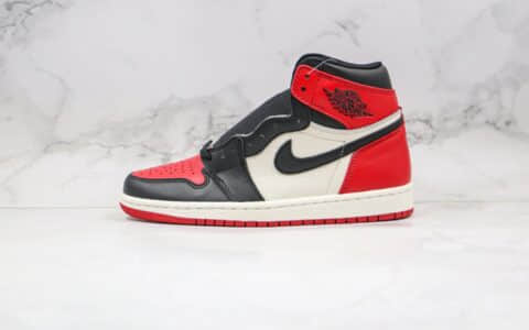 乔丹Air Jordan 1 Retro High OG Bred Toe纯原版本高帮AJ1黑红脚趾篮球鞋原档案数据开发原盒原标 货号：555088-610