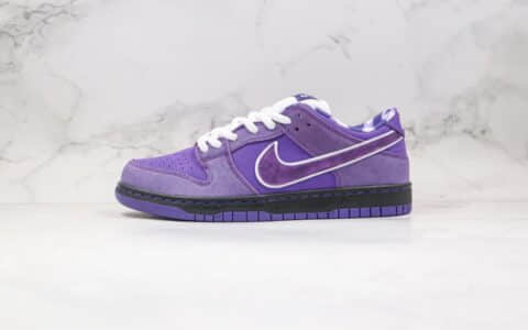 耐克Nike SB Dunk Low x Concepts纯原版本联名款低帮SB DUNK紫龙虾板鞋内置Zoom气垫原盒原标 货号：BV1310-555