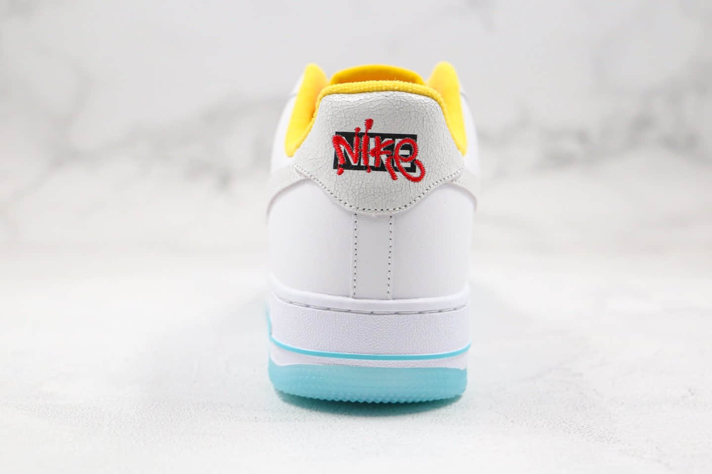 耐克Nike Air Force 1 Pastel White Multicolour纯原版本低帮空军一号绮妮亚LF白黄蓝色板鞋原档案数据开发 货号：CZ8132-100