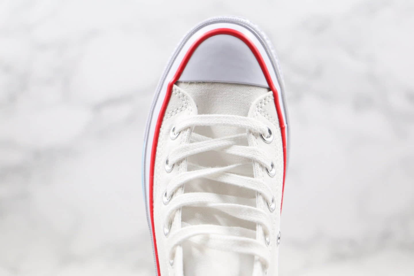 匡威Converse Chuck 70 x Konw Wave联名款公司级版本高帮白红蓝色帆布鞋原盒原标原楦头纸板打造 货号：161379C