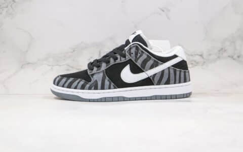 耐克Nike Dunk Low Pro纯原版本低帮2020版dunk板鞋斑马条纹黑白色内置Zoom气垫 货号：DD1390-106