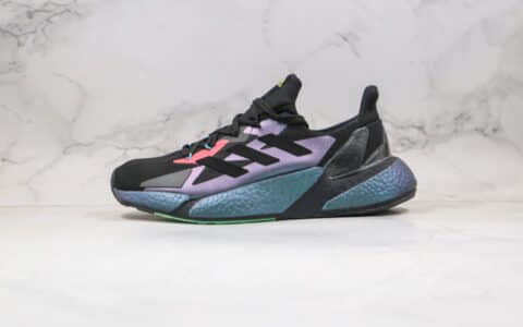 阿迪达斯Adidas Boost X9000L4纯原版本爆米花跑鞋X9000L4黑蓝紫渐变色原档案数据开发 货号：FW4910