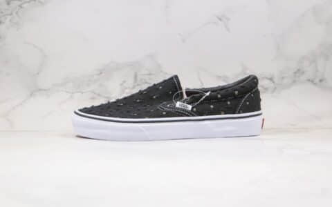 万斯Vans Supreme SUP公司级版本低帮一脚蹬破洞丹宁牛仔联名黑色原厂硫化大底原盒原标