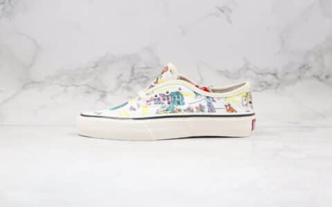 万斯Vans Slip-On Authentic公司级版本低帮安纳海姆基德联名款白云涂鸦插画卡通冲浪硫化板鞋原盒原标