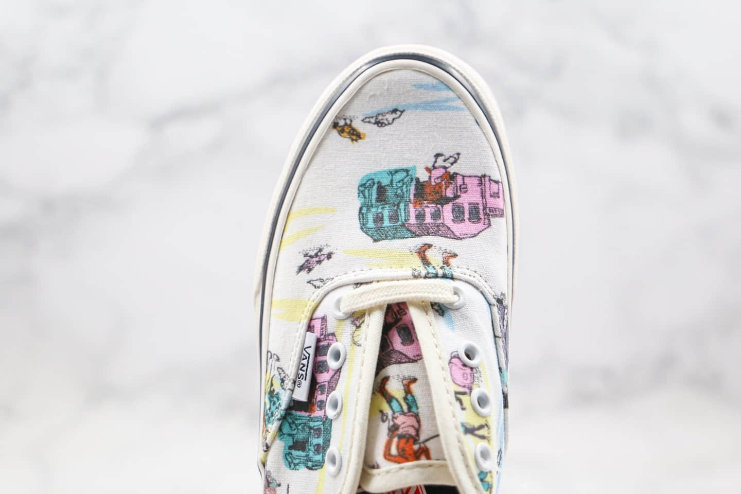 万斯Vans Slip-On Authentic公司级版本低帮安纳海姆基德联名款白云涂鸦插画卡通冲浪硫化板鞋原盒原标