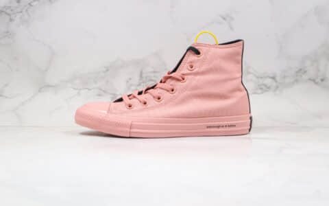 匡威Converse x opi chuck taylor all stat公司级版本高帮指甲油OPI联名款豆沙粉色硫化帆布鞋原厂硫化大底 货号：165729C