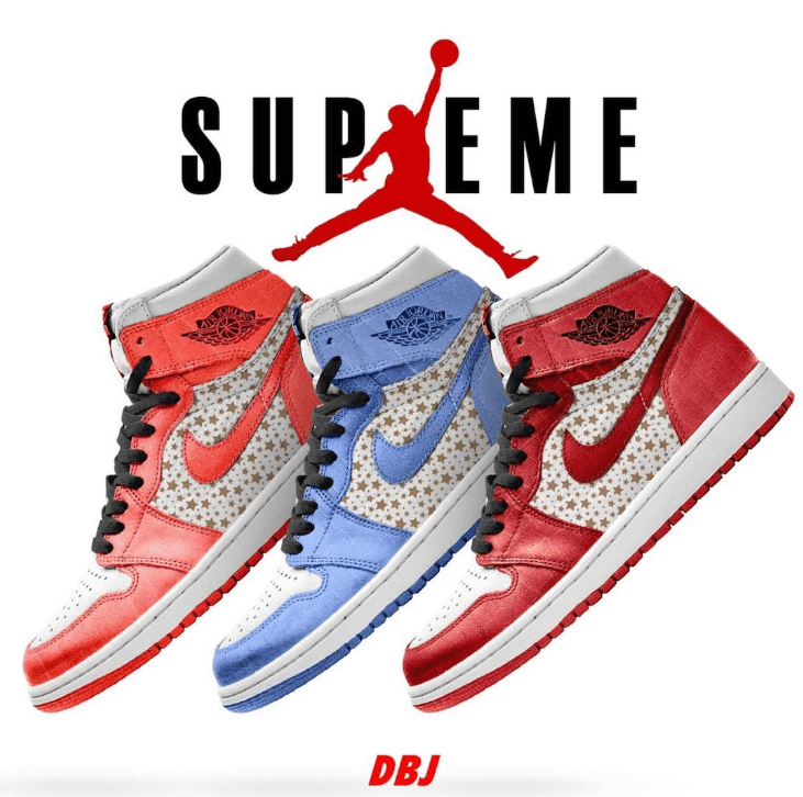 强强联手！Supreme x AJ1联名首度曝光！