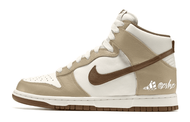 奶茶热可可！全新Nike Dunk High首度曝光！明年8月登场！ 货号：DH5348-100