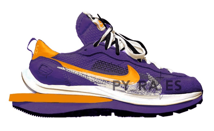 四双 sacai x Nike VaporWaffle新配色曝光！还有经典湖人装扮！