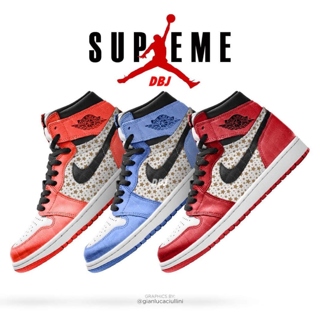 Supreme x AJ1最新渲染图曝光！明年夏季登场！