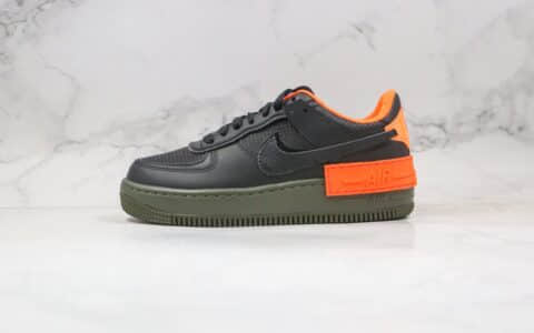 耐克Nike Air Force 1 AF1 Shadow纯原版本低帮马卡龙空军一号解构黑橙色板鞋原盒原标 货号：CQ3317-001