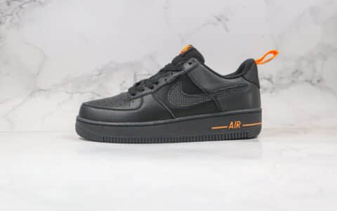 耐克Nike Air Force 1 Low Cut-Out纯原版本低帮空军一号镂空编织勾黑橙色板鞋内置气垫 货号：DC1429-002