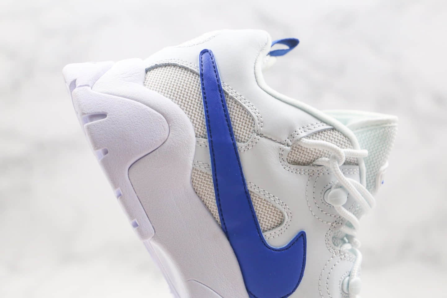 耐克Nike Air Barrage Low纯原版本皮蓬平替白蓝色橄榄球训练鞋原盒原标 货号：CD7510-100