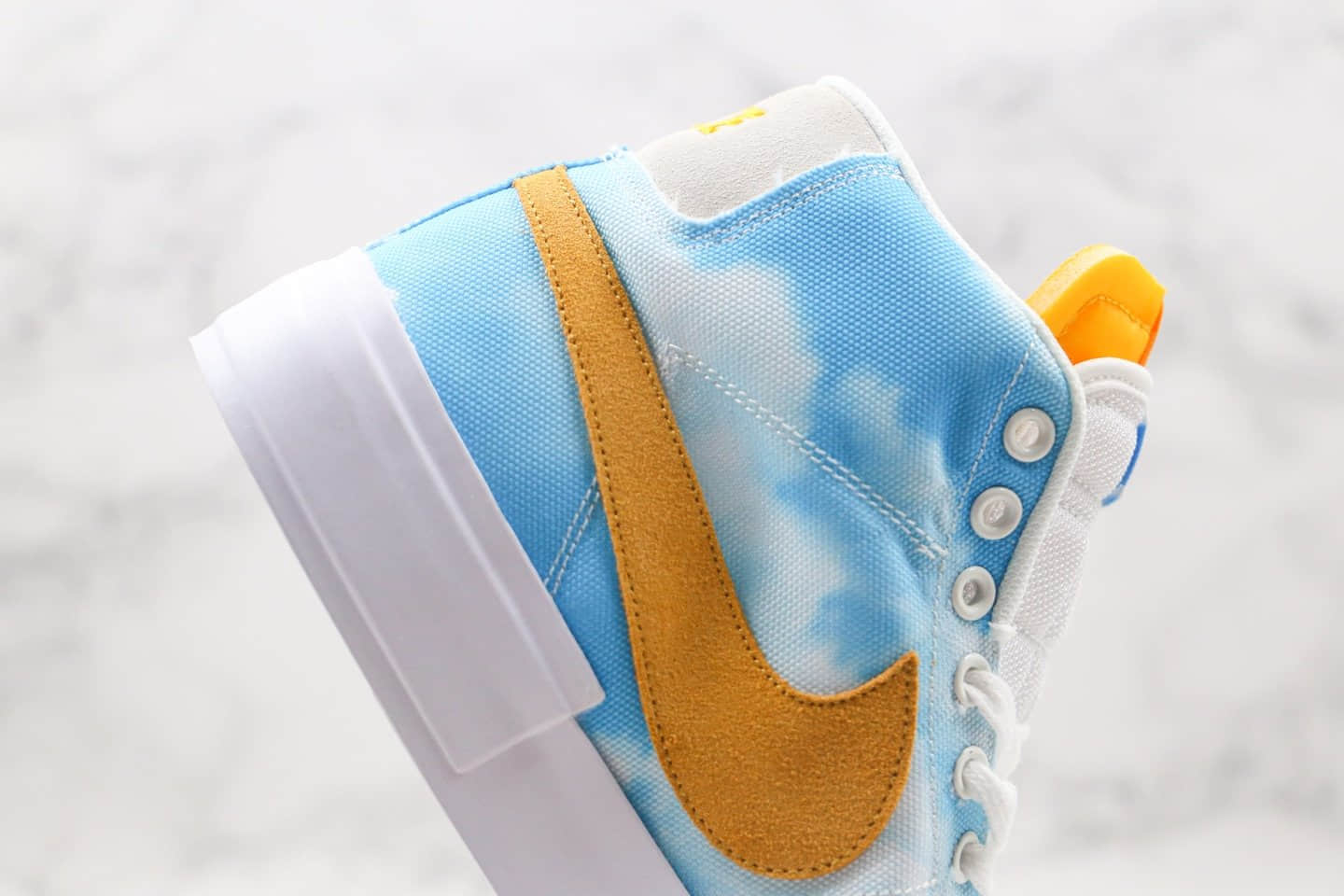 耐克Nike SB Zoom Blazer Mid EDGE纯原版本中帮拆线开拓者蓝天白云板鞋内置Zoom气垫 货号：CI3833-415