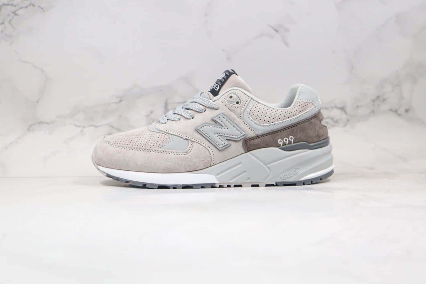 新百伦New Balance 999纯原版本复古慢跑鞋NB999灰色原楦头纸板打造正确鞋面卡色 货号：ML999MG