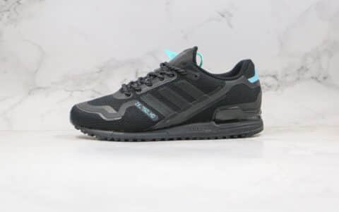 阿迪达斯adidas Originals ZX750 HD“White Volt”纯原版本复古休闲运动慢跑鞋黑蓝色原数据鞋模 货号：FV8488