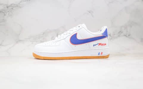 耐克Nike Air Force 1 Low '07 Pizza纯原版本空军一号披萨小红书爆款白橙蓝色原盒配件 货号：CN3244-100