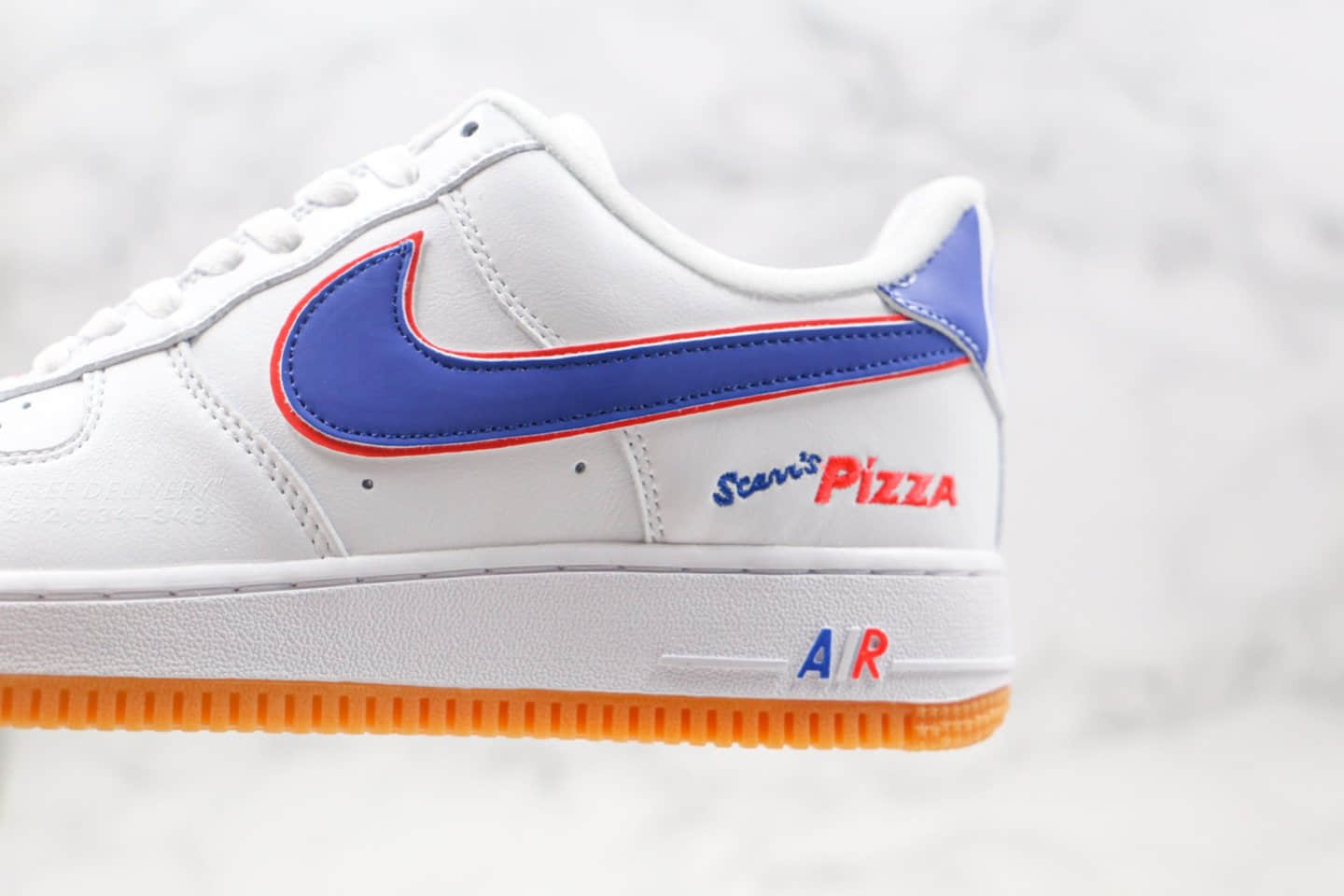 耐克Nike Air Force 1 Low '07 Pizza纯原版本空军一号披萨小红书爆款白橙蓝色原盒配件 货号：CN3244-100