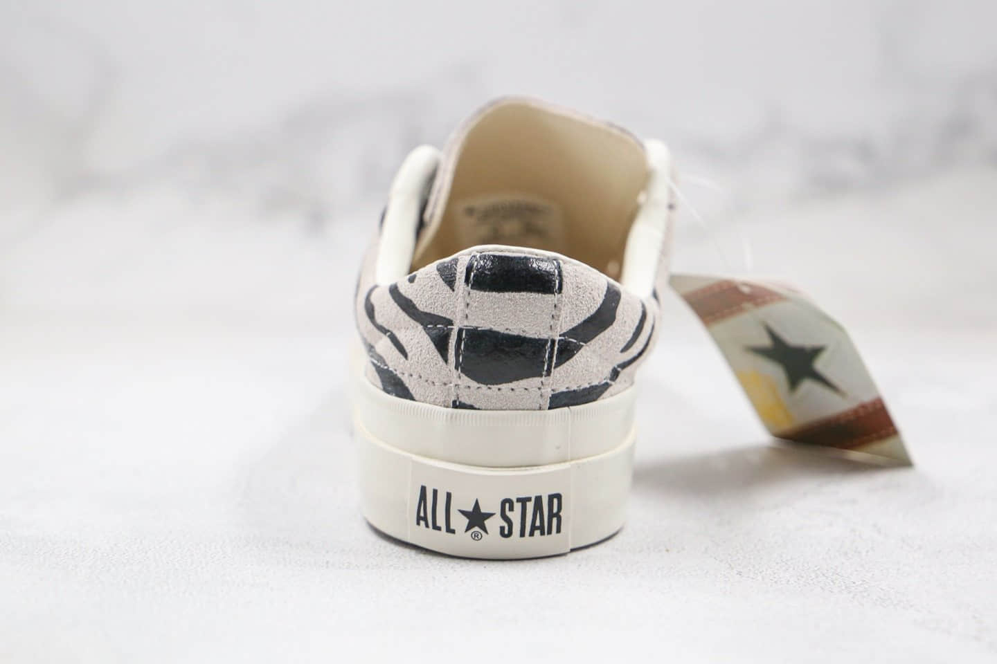 匡威Converse JACK STAR&BARS ZEBRASUEDE公司级版本低帮杰克双杠一星日本限定斑马纹配色原盒原标 货号：1CL101