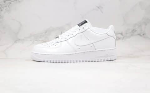 耐克Nike air force 1 Lux All-Star White纯原版本低帮空军一号漆皮白黑色板鞋原档案数据开发 货号：898889-100