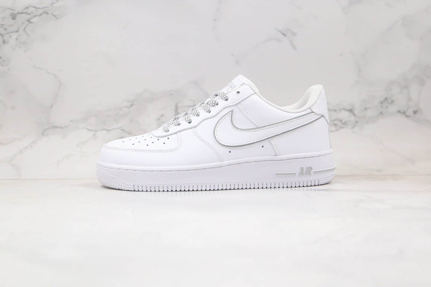 耐克Nike Air Force 1 Low x Kith联名款纯原版本低帮3M满天星白灰色板鞋内置全掌气垫 货号：CR7792-022