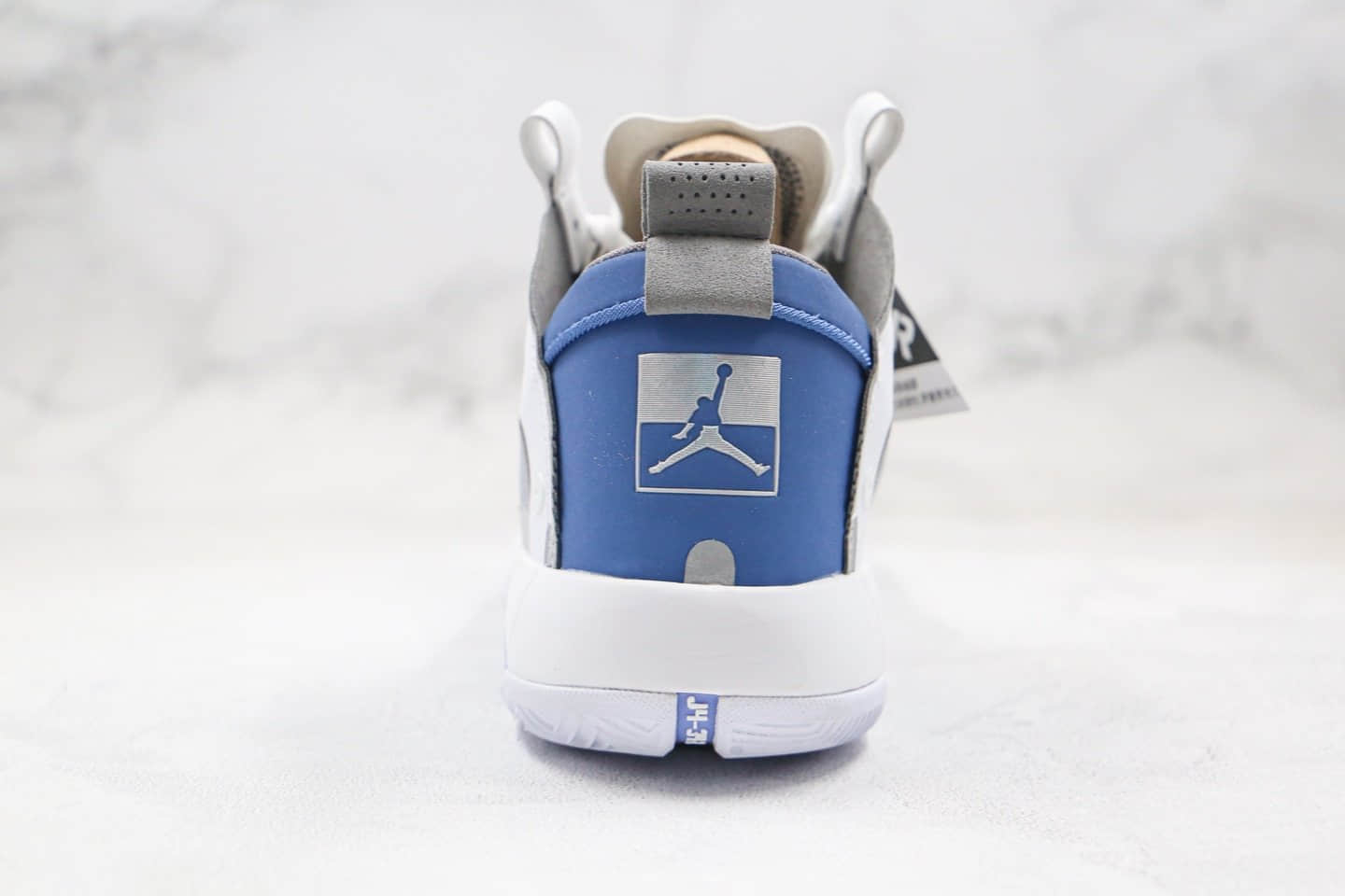 乔丹Air Jordan 34纯原版本AJ34实战篮球鞋白蓝色原装大盒正确过胶 货号：BQ3381-104